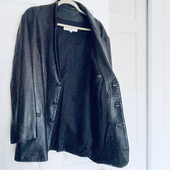 Rachelle the original leather store black leather coat/ jacket size 38 (M) - Picture 14 of 15